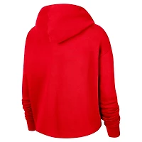 Women's Nike Red WNBA Logowoman Team 13 Cropped Pullover Hoodie