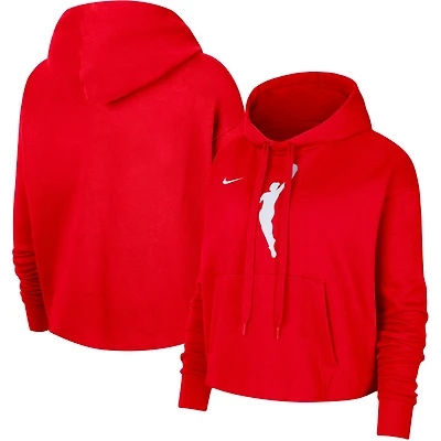 Women's Nike Red WNBA Logowoman Team 13 Cropped Pullover Hoodie