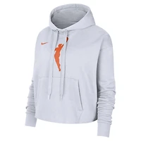 Women's Nike White WNBA Logowoman Team 13 Cropped Pullover Hoodie