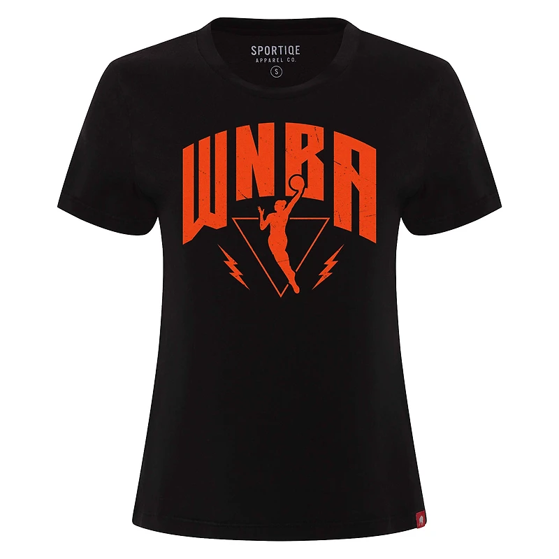 T-shirt Sportiqe noir WNBA Logowoman Arcadia Premium pour femme