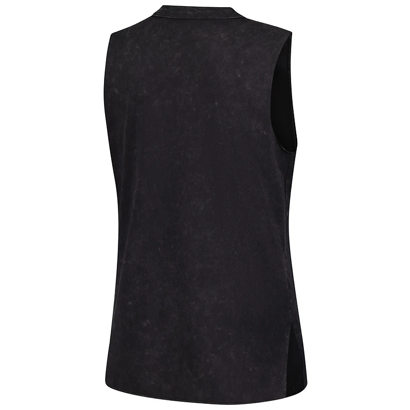 Women's Sportiqe Black WNBA Rock & Roll Collection Turner Mineral Wash Tank