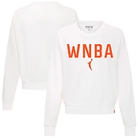 Women's Sportiqe White WNBA Genuine Issue Collection Ashlyn Cropped Sweatshirt
