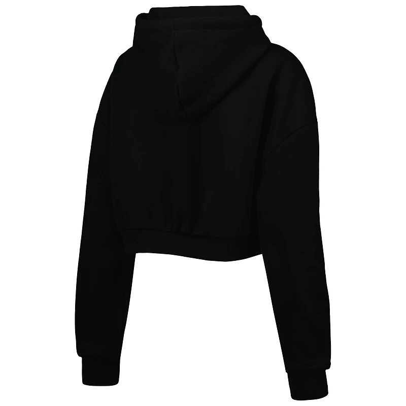 Women's The Wild Collective Black WNBA Logowoman Cropped Pullover Hoodie