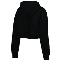 Women's The Wild Collective Black WNBA Logowoman Cropped Pullover Hoodie