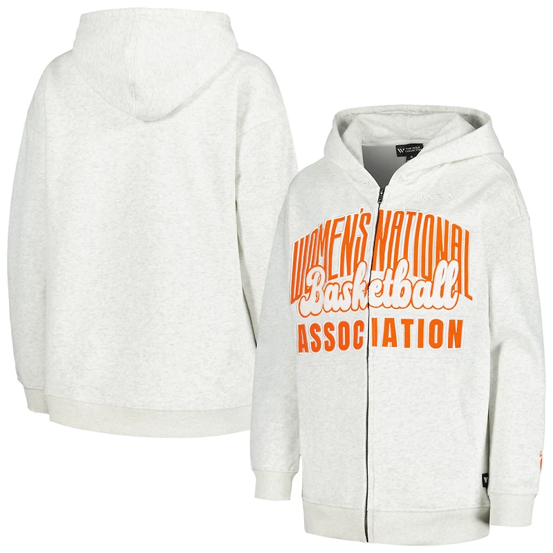 Women's The Wild Collective Heather Gray WNBA Washed Full-Zip Hoodie