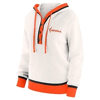 Pull à capuche crème WNBA pour femme WEAR by Erin Andrews