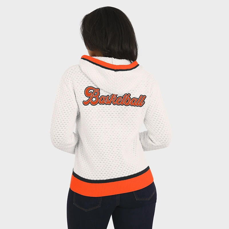 Pull à capuche crème WNBA pour femme WEAR by Erin Andrews