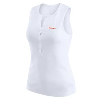 Débardeur Henley côtelé WNBA Gear blanc pour femme WEAR by Erin Andrews