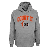 Youth Heathered Gray WNBA 25 Behind Us - Pullover Hoodie