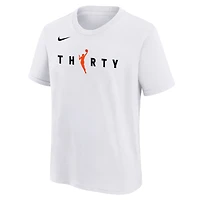 T-shirt Nike blanc pour jeunes, édition spéciale 30e saison de la WNBA
