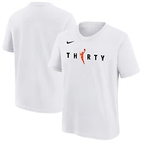 T-shirt Nike blanc pour jeunes, édition spéciale 30e saison de la WNBA