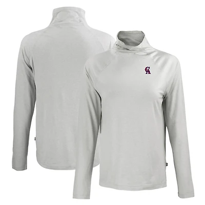 Pull-over raglan à col cheminée écologique recyclé Coastline Epic Comfort pour femme, gris, California Angels Cooperstown Collection