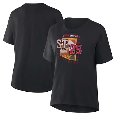 T-shirt noir pour femme Fanatics MLB 2025 Spring Training Cactus League