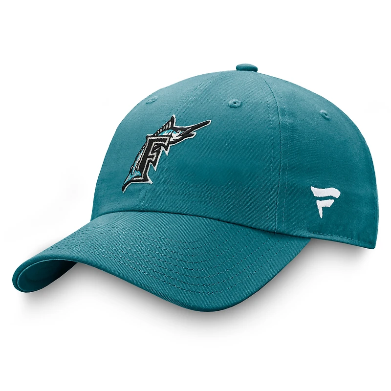Casquette ajustable pour femme Fanatics Teal Florida Marlins Core Cooperstown Collection