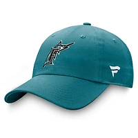 Casquette ajustable pour femme Fanatics Teal Florida Marlins Core Cooperstown Collection
