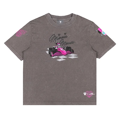 Women's Gray F1 Academy x Disney Minnie Mouse Boxy Washed T-Shirt