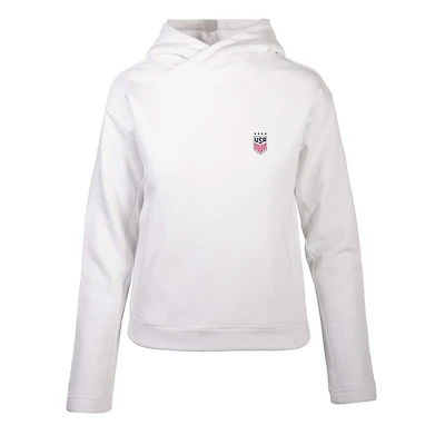 Sweat à capuche USWNT Evian blanc Levelwear pour femme