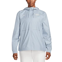 Veste à capuche entièrement zippée Nike USMNT Essential tissée bleu clair pour femme