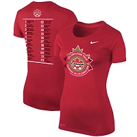 T-shirt Nike pour femmes, rouge, Canada Soccer Celebration Tour Performance