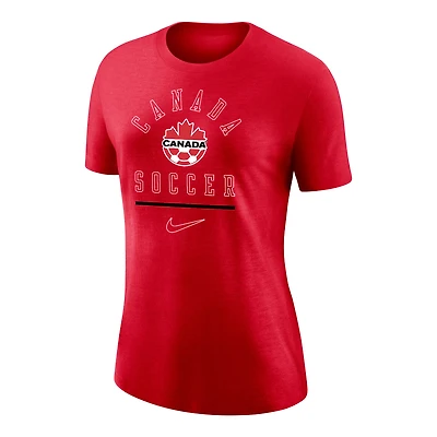 Women's Nike Red Canada National Team Varsity Logo - T-Shirt