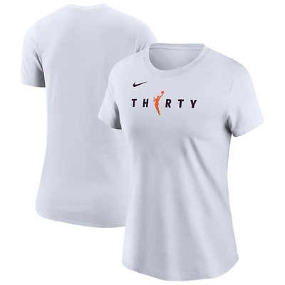 T-shirt Nike blanc pour femmes, édition spéciale 30e anniversaire de la WNBA