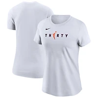 T-shirt Nike blanc pour femmes, édition spéciale 30e anniversaire de la WNBA