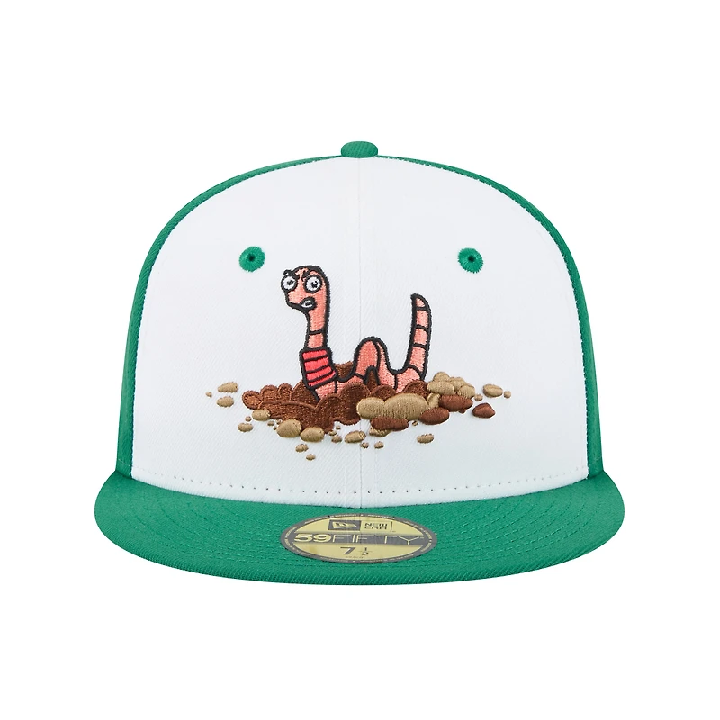 Men's New Era  White Worcester Red Sox Theme Nights 59FIFTY Fitted Hat