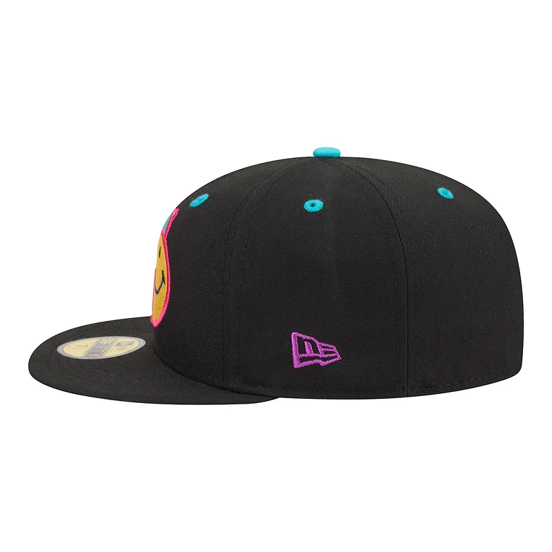 Casquette ajustée New Era noire pour homme Worcester Red Sox Minor League Theme Nights 59FIFTY
