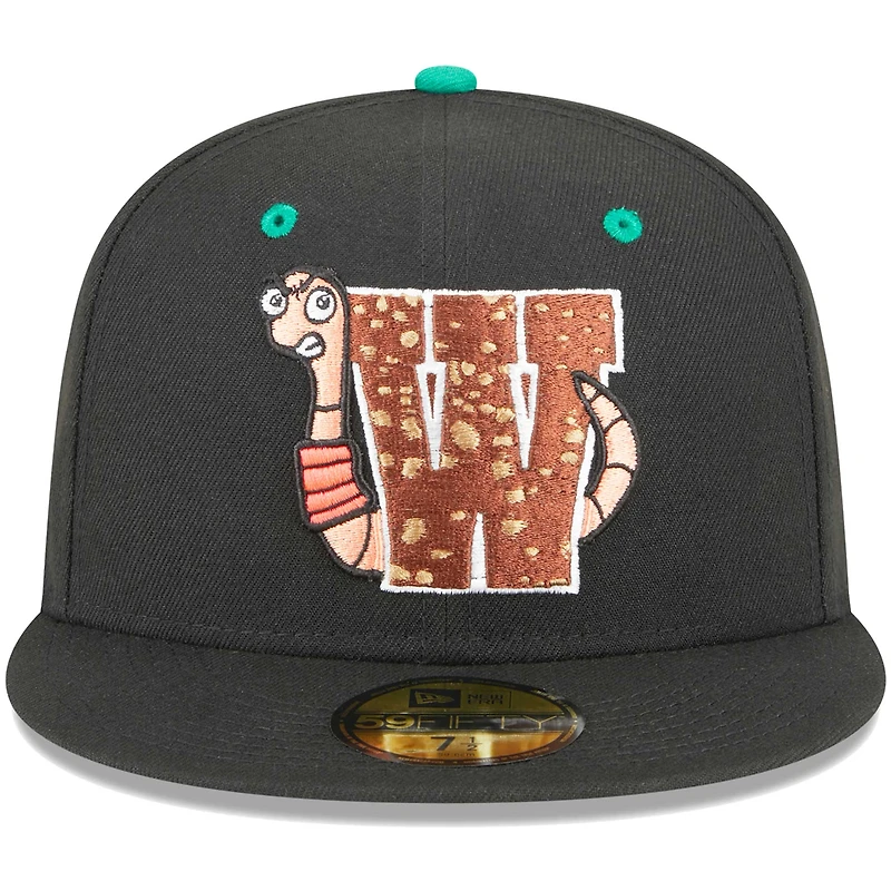 Casquette ajustée 59FIFTY pour hommes New Era Black Worcester Red Sox Theme Nights Wicked Worms of