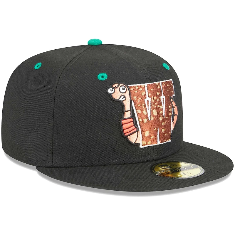 Casquette ajustée 59FIFTY pour hommes New Era Black Worcester Red Sox Theme Nights Wicked Worms of