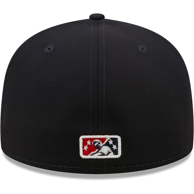 Casquette ajustée 59FIFTY pour homme de la collection authentique Worcester Red Sox New Era bleu marine/rouge