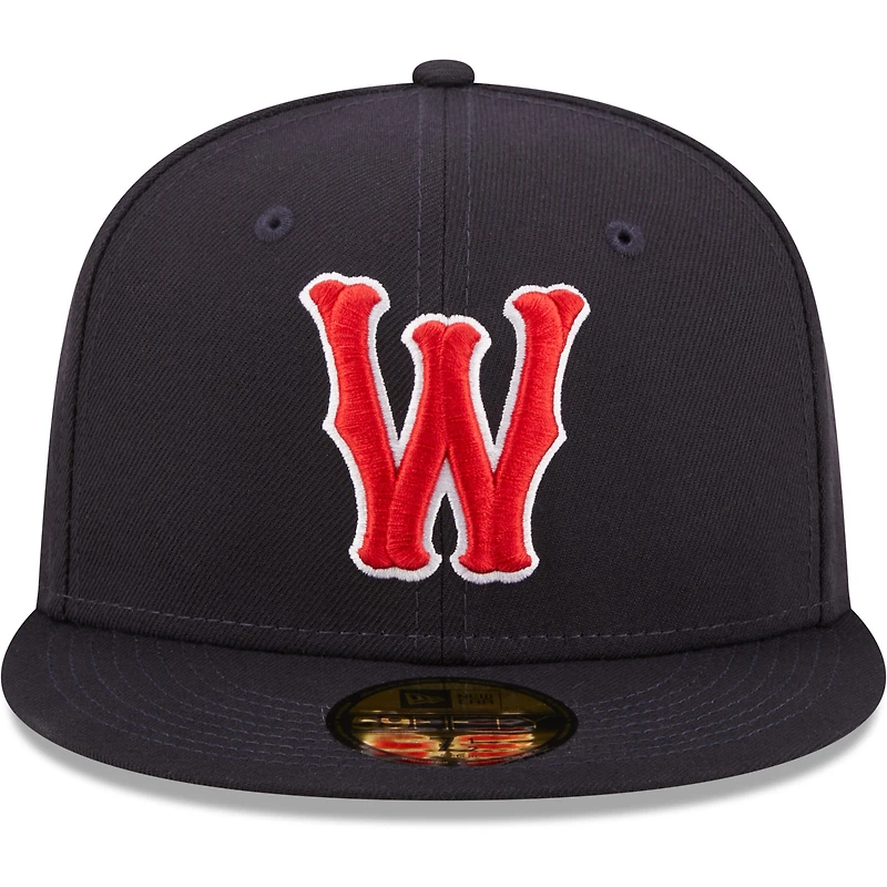 Casquette ajustée New Era Worcester Red Sox Authentic Collection 59FIFTY pour homme, bleu marine