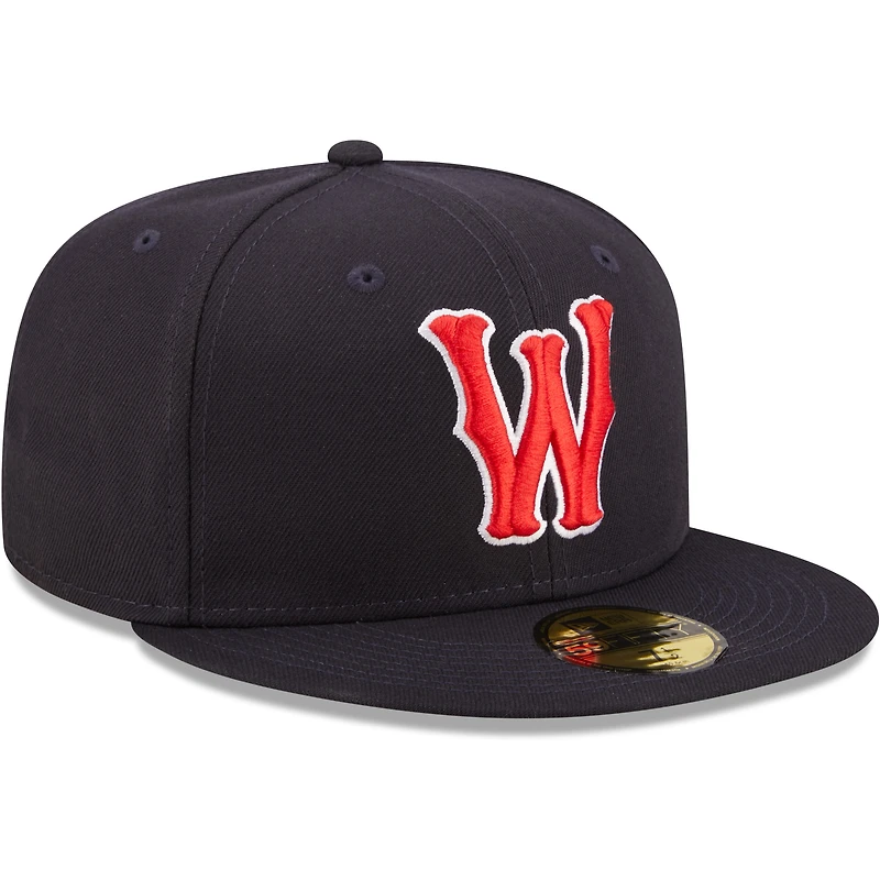 Casquette ajustée New Era Worcester Red Sox Authentic Collection 59FIFTY pour homme, bleu marine