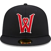 Casquette ajustée New Era Worcester Red Sox Authentic Collection 59FIFTY pour homme, bleu marine