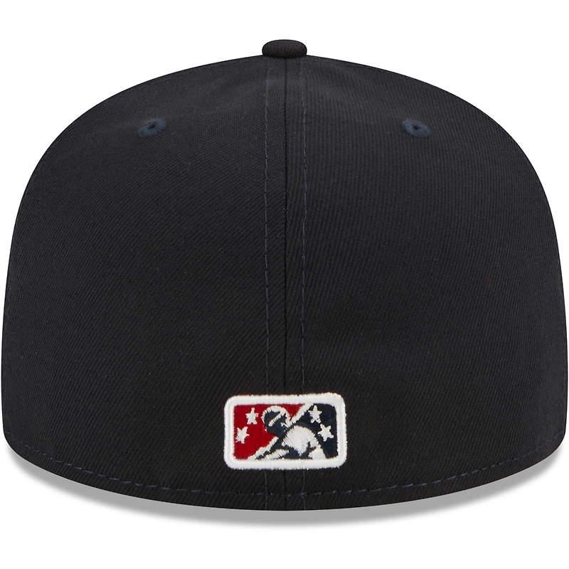 Casquette ajustée New Era Worcester Red Sox Authentic Collection 59FIFTY pour homme, bleu marine
