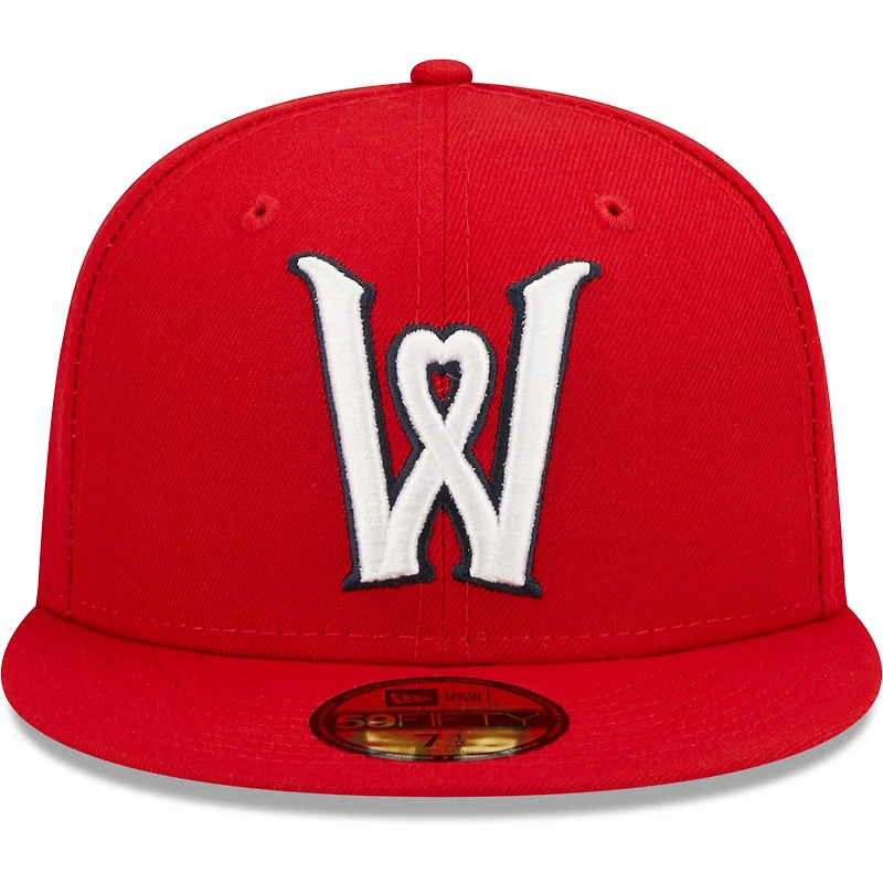 Men's New Era Red Worcester Sox Authentic Collection Team Alternate 59FIFTY Fitted Hat
