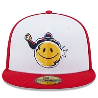 Casquette ajustée New Era Worcester Red Sox Marvel x Minor League 59FIFTY pour homme, blanc/rouge