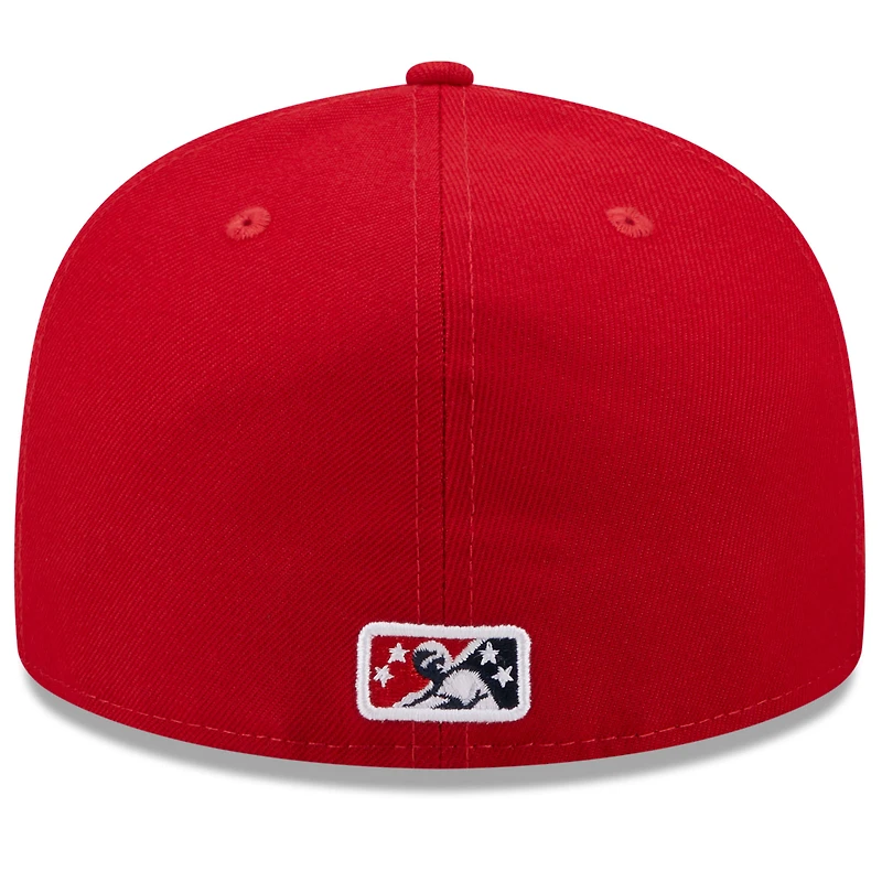 Casquette ajustée New Era Worcester Red Sox Marvel x Minor League 59FIFTY pour homme, blanc/rouge