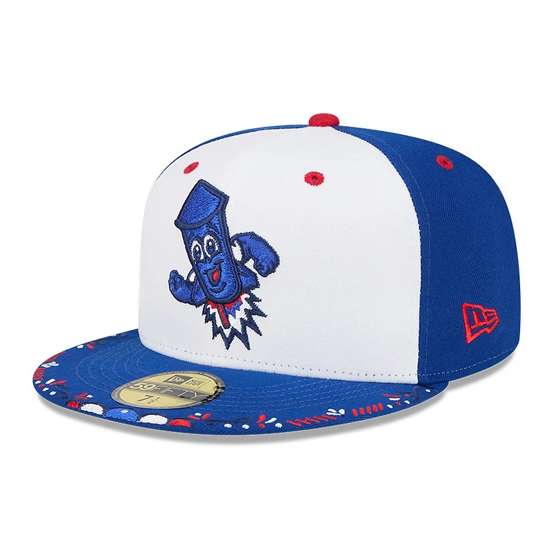 Casquette ajustée New Era 59FIFTY pour homme, blanche/bleu roi, Worcester Red Sox, édition spéciale Copa De La Diversion 2026