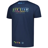 T-shirt bleu marine pour homme Abbott World Marathon Majors Six Star