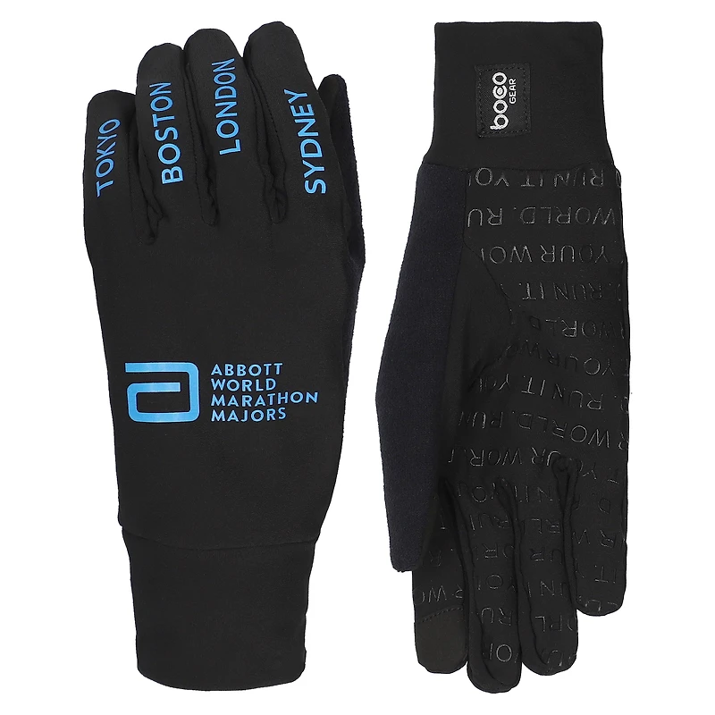Gants techniques unisexes BOCO Gear Black World Marathon Majors 7 City