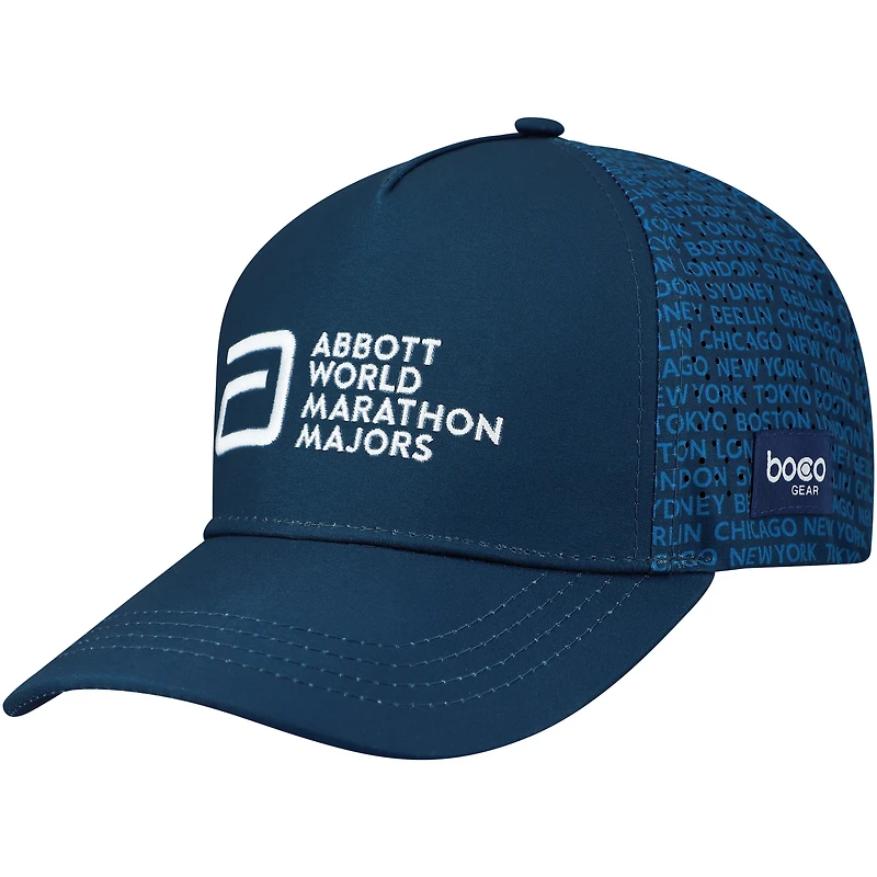 Casquette de camionneur ajustable unisexe BOCO Gear noire World Marathon Majors Running