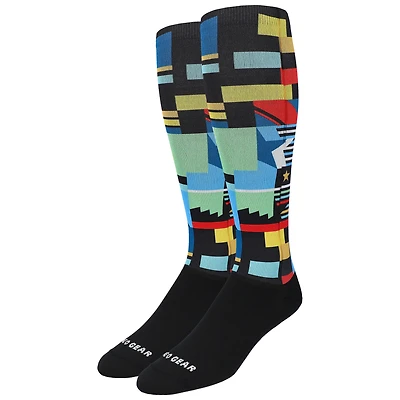 Chaussettes de compression unisexes noires BOCO Gear World Marathon Majors Star Chaser