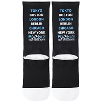 Chaussettes de sport unisexes BOCO Gear noires Abbott World Marathon Majors Performance Crew