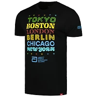 T-shirt unisexe Sportiqe noir Abbott World Marathon Majors Bingham Tri-Blend