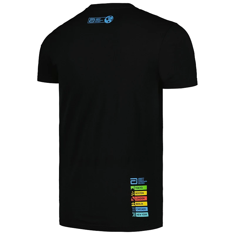T-shirt unisexe Sportiqe noir Abbott World Marathon Majors Bingham Tri-Blend