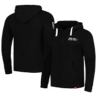 Sweat à capuche unisexe Sportiqe noir Abbott World Marathon Majors Heywood Raglan entièrement zippé