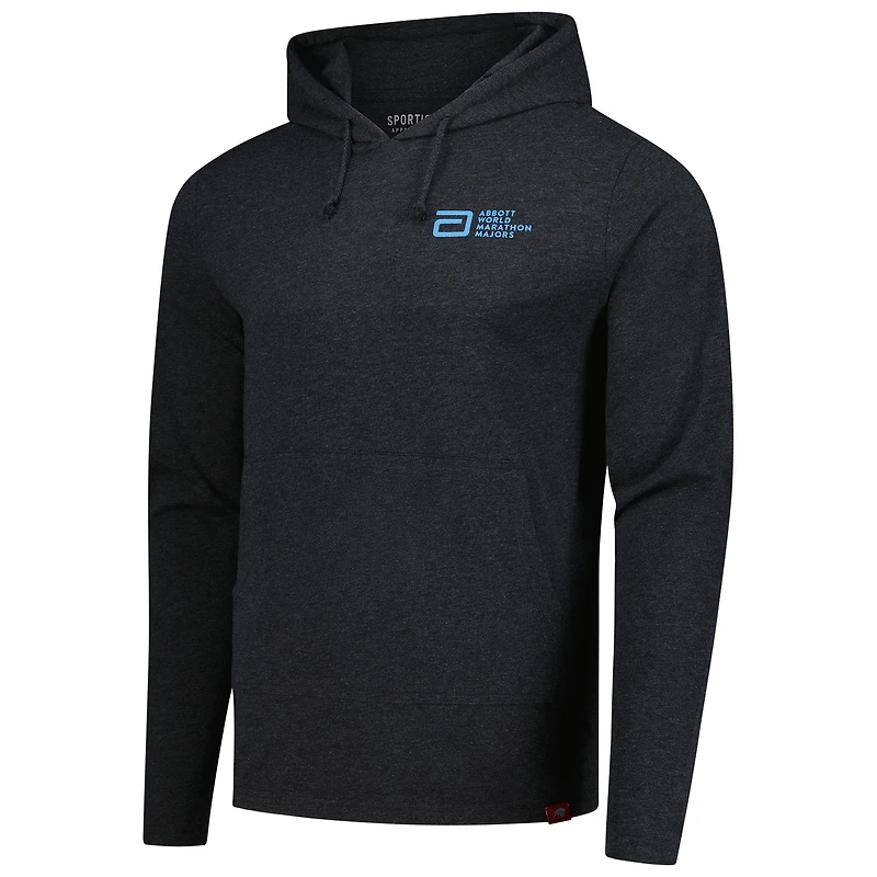 Sweat à capuche unisexe Sportiqe noir Abbott World Marathon Majors Rowan 7 City Tri-Blend