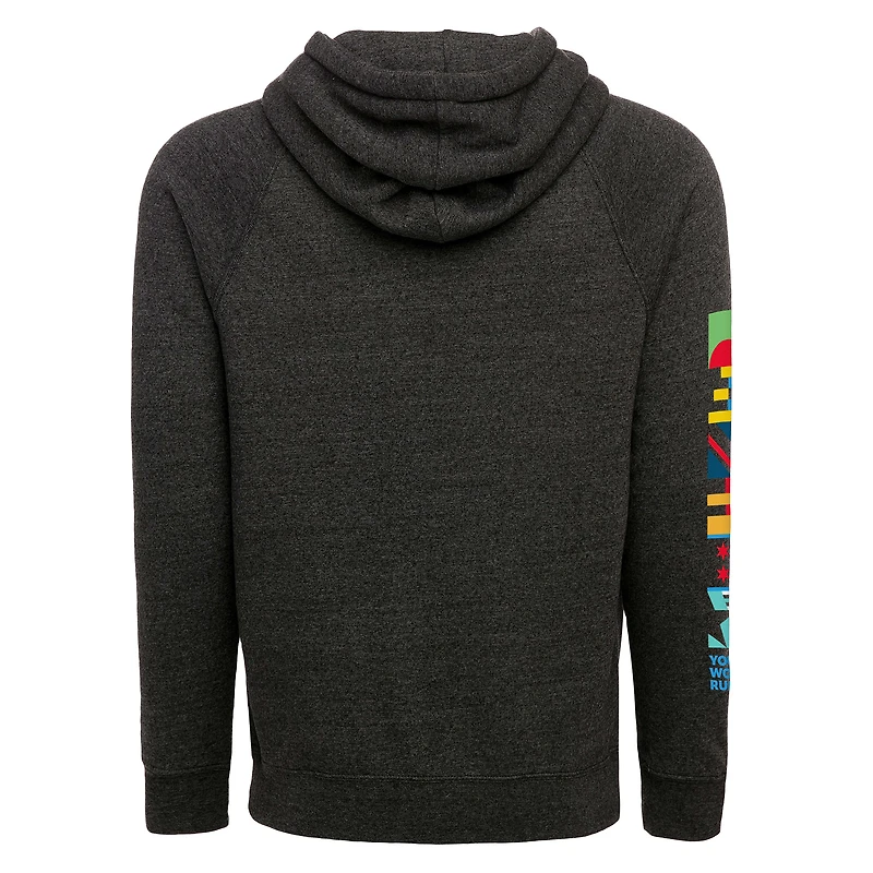 Unisex Sportiqe Heather Black Abbott World Marathon Majors Olsen Pullover Hoodie