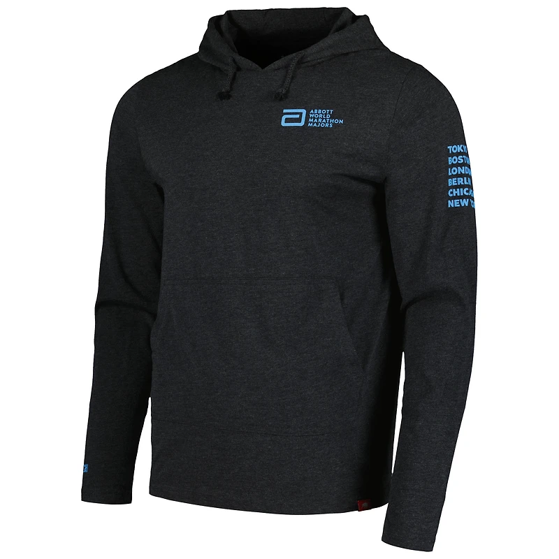 Unisex Sportiqe Heather Black Abbott World Marathon Majors Rowan 6 City Tri-Blend Pullover Hoodie